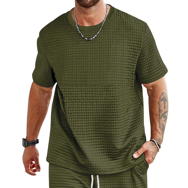 Herren lässiges T-Shirt mit strukturiertem Design Echoarchiv