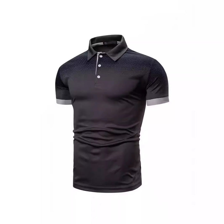 Herren Poloshirt mit dynamischem Farbverlauf und modernen Kontrastdetails Echoarchiv