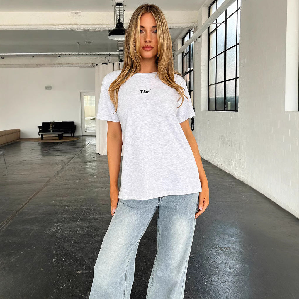 Damen trendiges T-Shirt mit lässigem Schnitt und hochwertigem Baumwollmaterial Echo Archiv