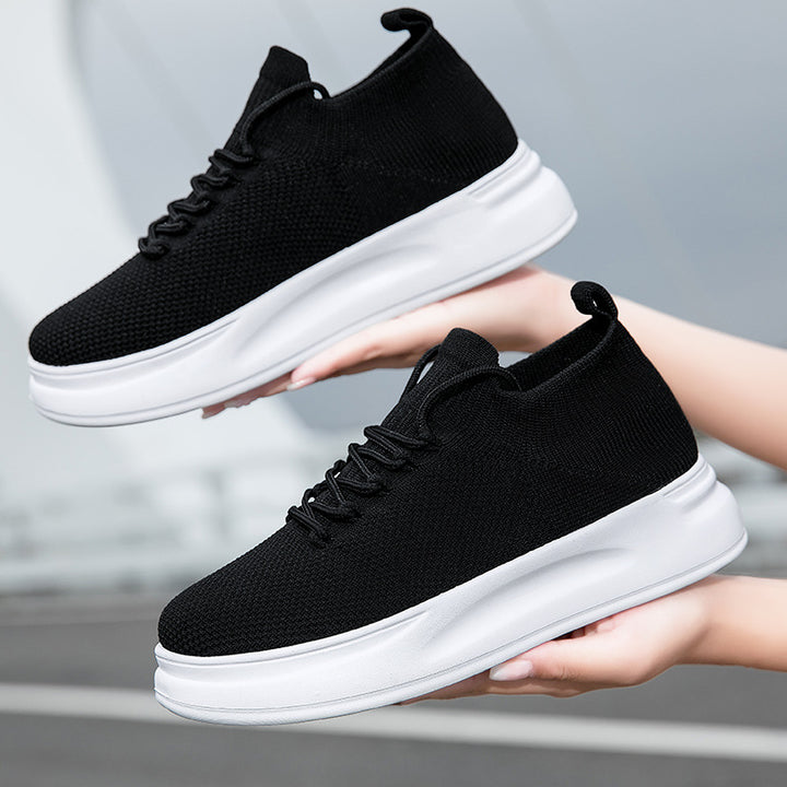 Damen nan elastischer Strick-Slip-on Sneaker mit viskoelastischer Fußbett-Einlage und dämpfender Plateau-Laufsohle Echo Archiv