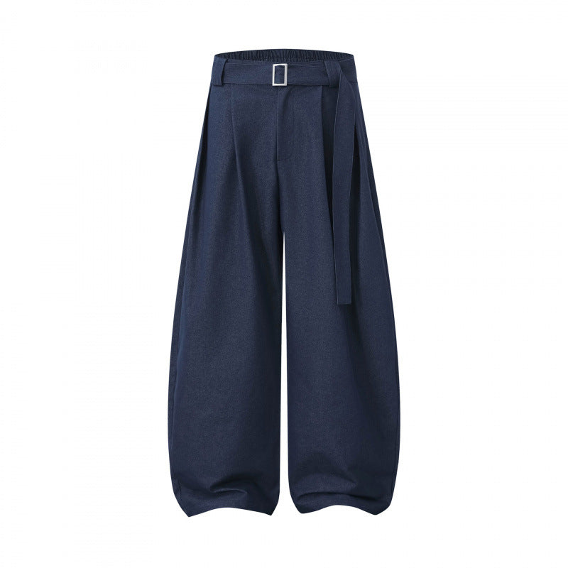 Damen Ballon-Hose mit weitem Bein, hohem Bund und Bindegürtel Echo Archiv