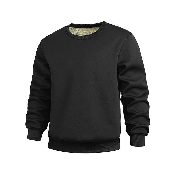 Herren bequemer und warmer Rundhalspullover aus Fleece Echoarchiv
