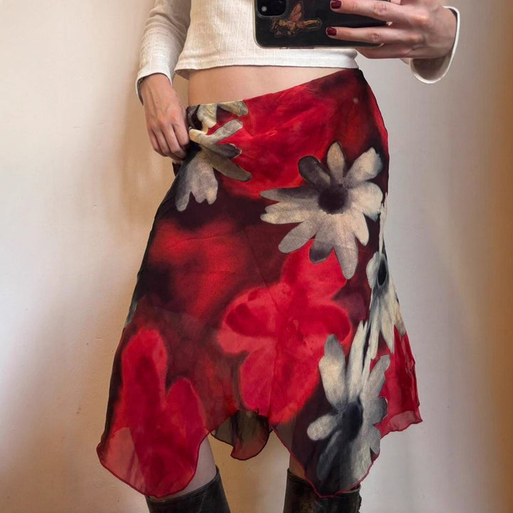 Damen luftige Sommer-Shorts mit floralem Muster und weitem Schnitt Echo Archiv