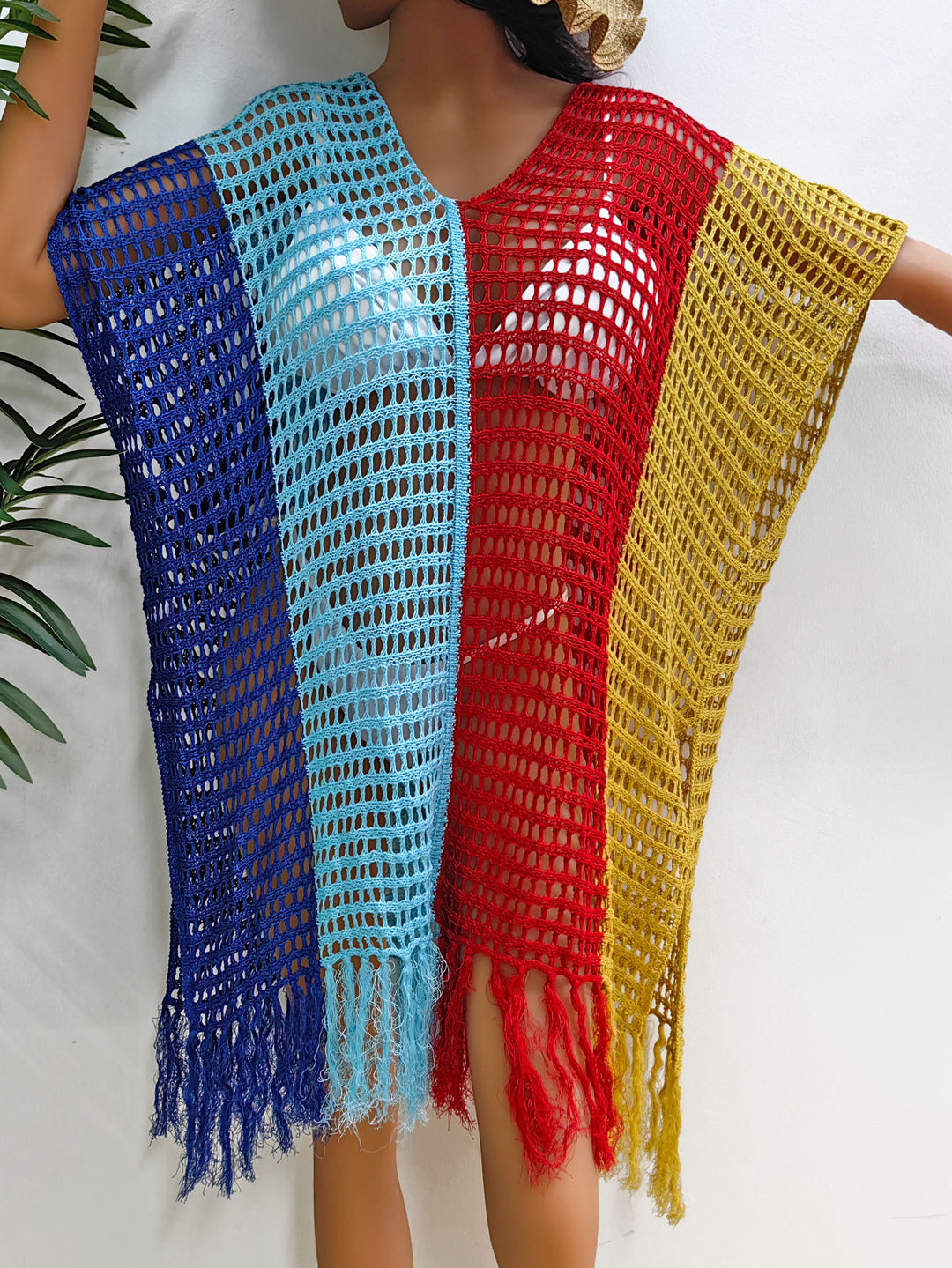 Damen luftig-transparenter Strandponcho Echo Archiv