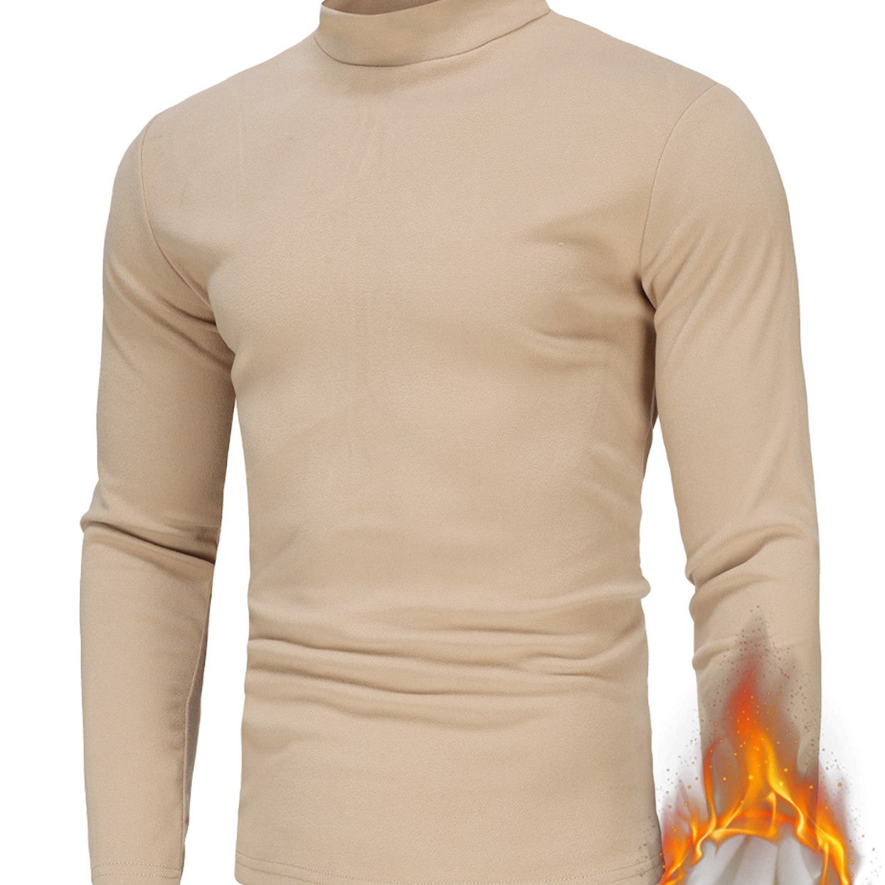 Herren Langärmliges Turtleneck Shirt mit atmungsaktivem Material Echoarchiv