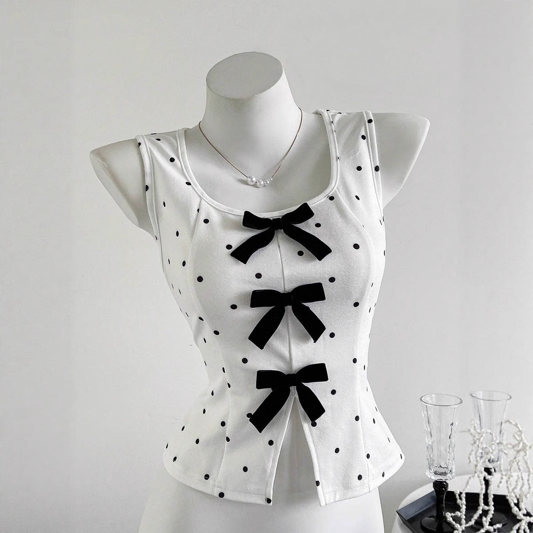 Damen Top mit Rüschendetails und Schleifen Echo Archiv