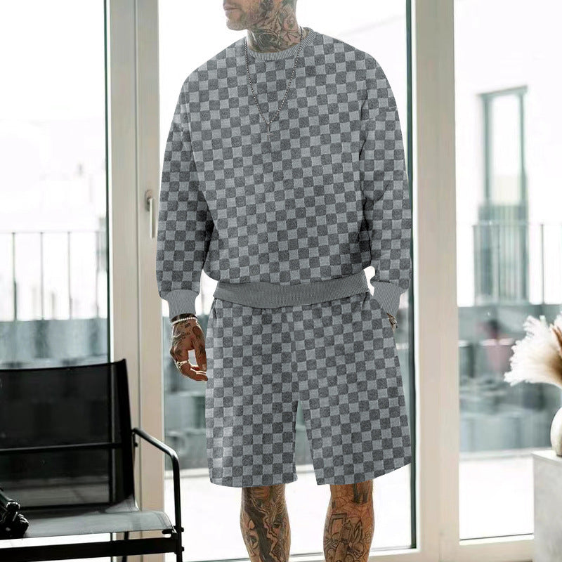 Herren lässiges Sweatshirt und Shorts Set Echoarchiv