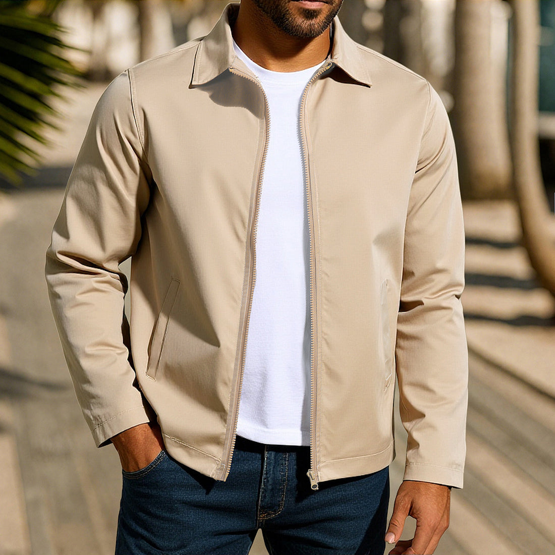 Herren lässige Sommerjacke im minimalistischen Design – Marzano