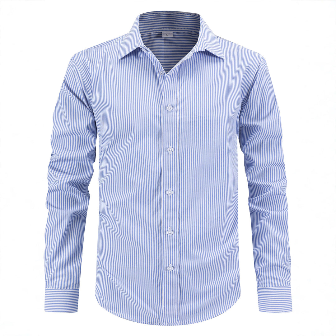 Herren gestreiftes Langarmhemd Echoarchiv