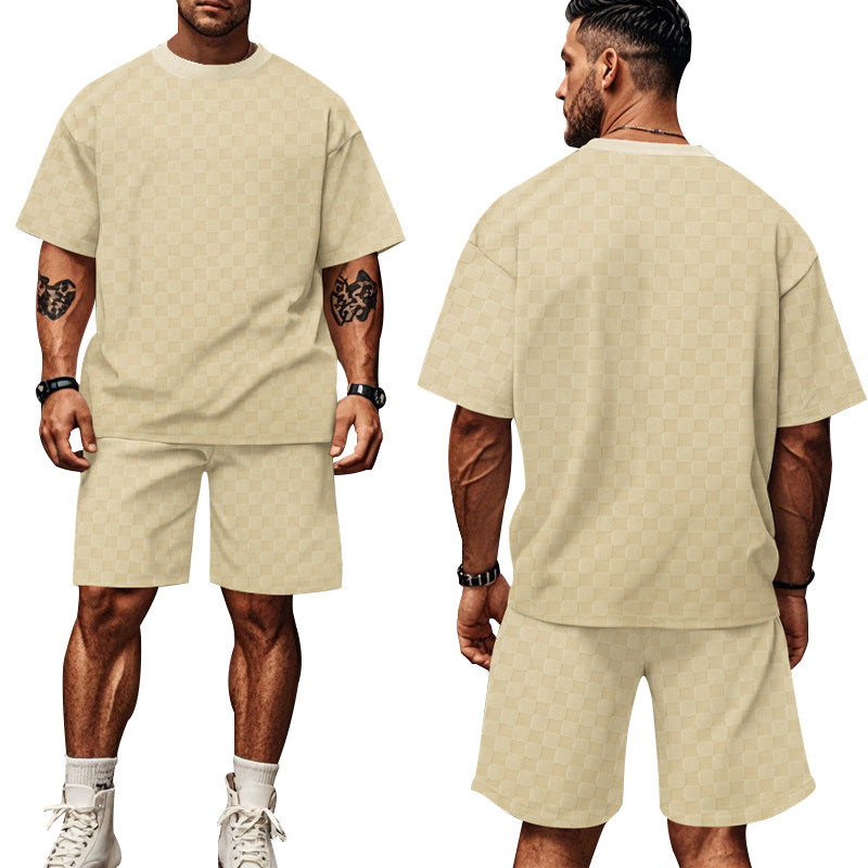 Herren lässiges Kurzarm-Set mit bequemer Passform und stylischem Design Echoarchiv