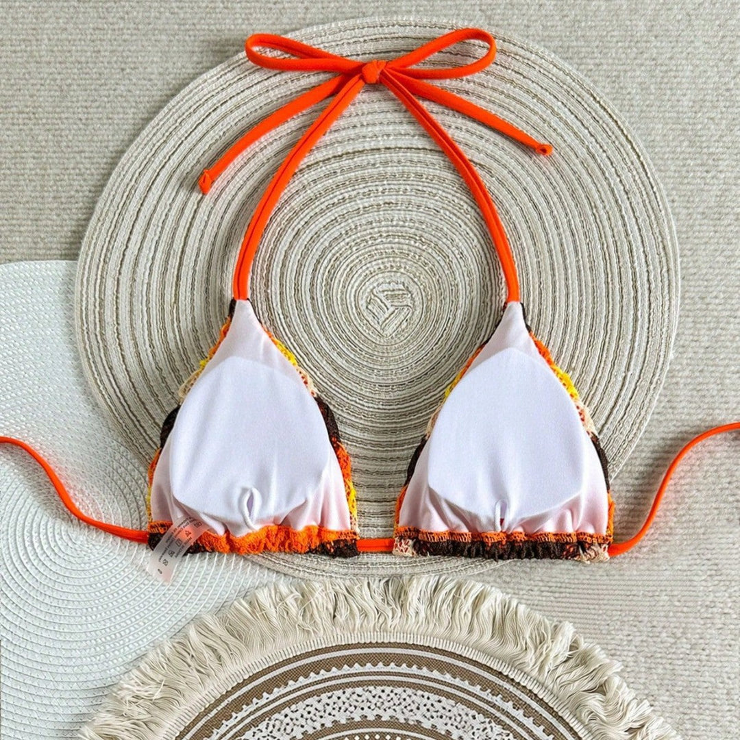 Damen sommerlicher gehäkelter Triangel-Bikini Echo Archiv