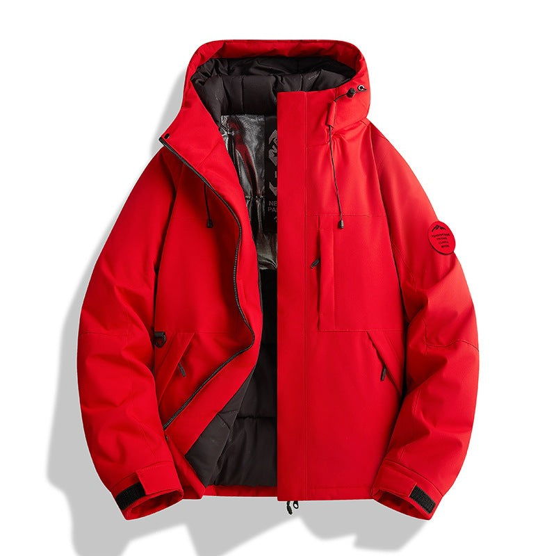Damen Wattierte Winterjacke mit Kapuze, wasserabweisend und winddicht Echoarchiv