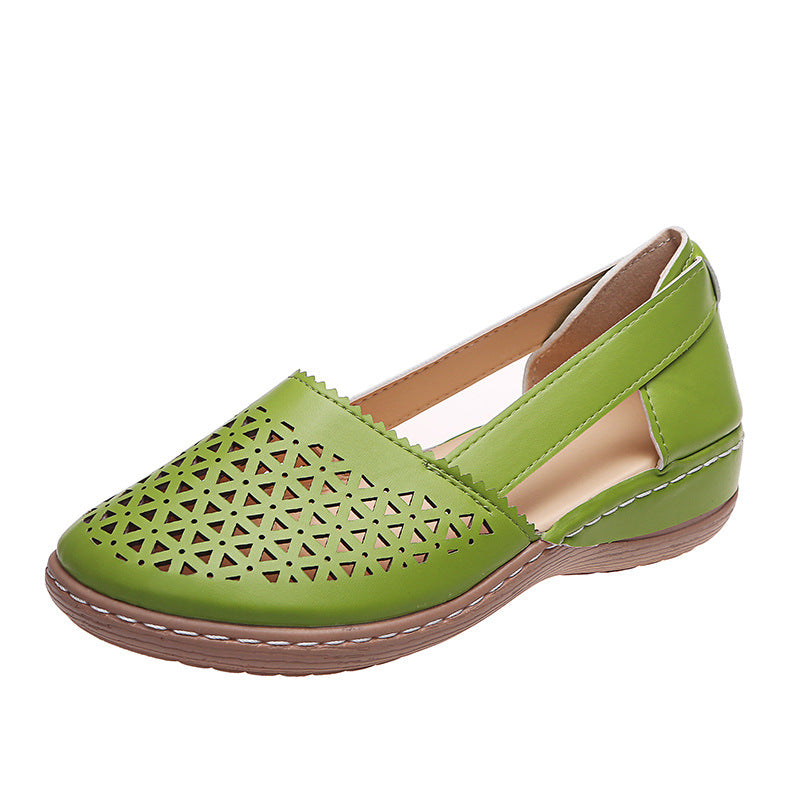 Damen  perforierte Slipper-Pumps mit seitlichen Cut-Outs elastischem Fersenband und dämpfender Komfortsohle Echo Archiv