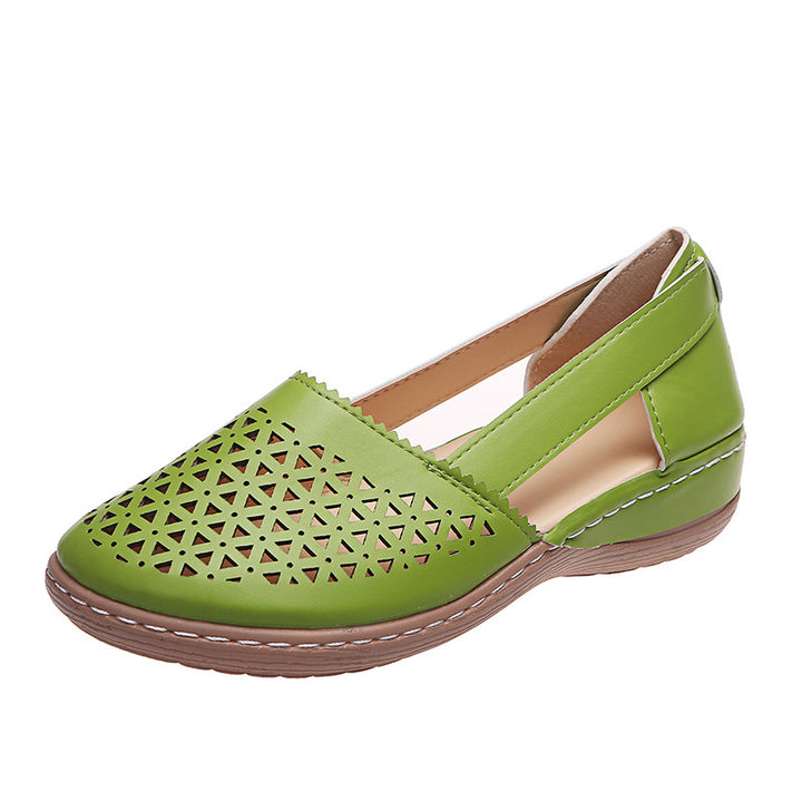 Damen  perforierte Slipper-Pumps mit seitlichen Cut-Outs elastischem Fersenband und dämpfender Komfortsohle Echo Archiv