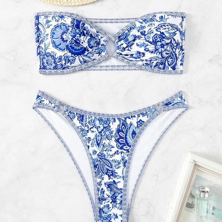 Damen Bandeau Badeanzug Set Echo Archiv