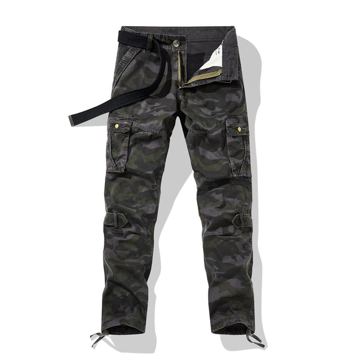 Herren Cargohose im Utility-Stil mit verstärkten Knien, Mehrfachtaschen und Kordelbund Echoarchiv