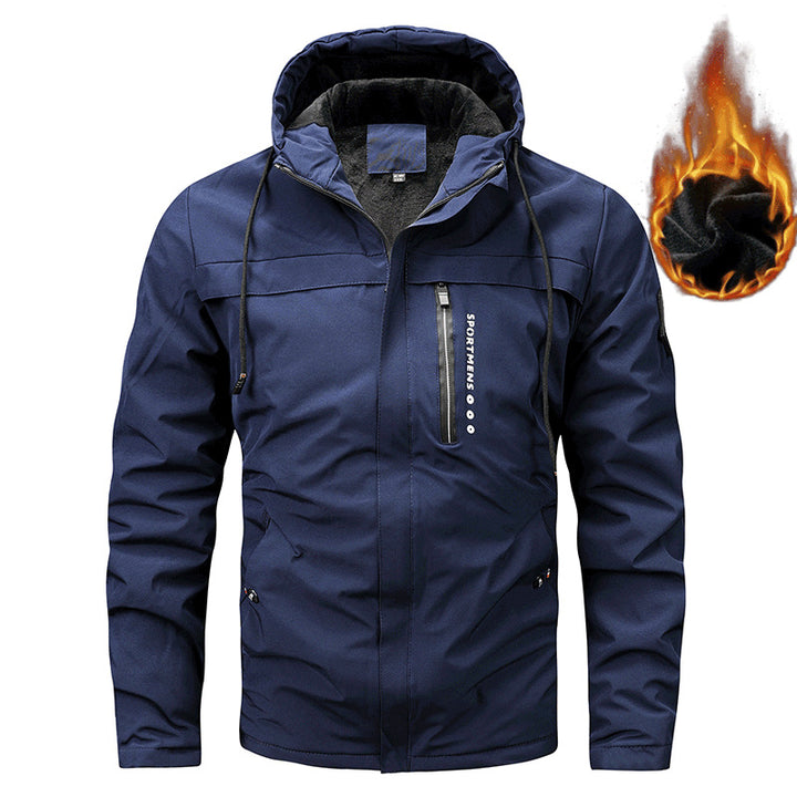 Herren nan gepolsterte Softshell-Thermojacke mit Kapuze und kuscheligem Fleecefutter Echo Archiv