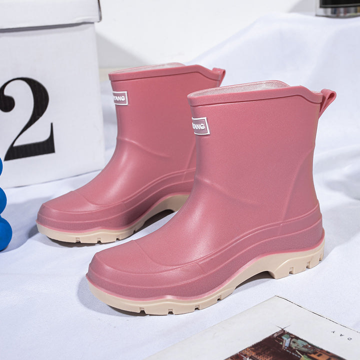 Herren Kurzschaftige Neongummierte Outdoor-Gummistiefelette mit stoßdämpfender Profilsohle Echoarhiv