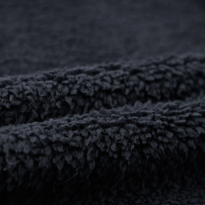 Herren Teddyfleece-Weste mit Sherpa-Innenfutter, Stehkragen und Reißverschlusstaschen Echoarchiv