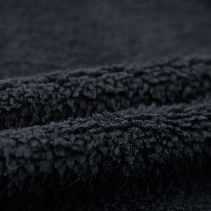 Herren Teddyfleece-Weste mit Sherpa-Innenfutter, Stehkragen und Reißverschlusstaschen Echoarchiv