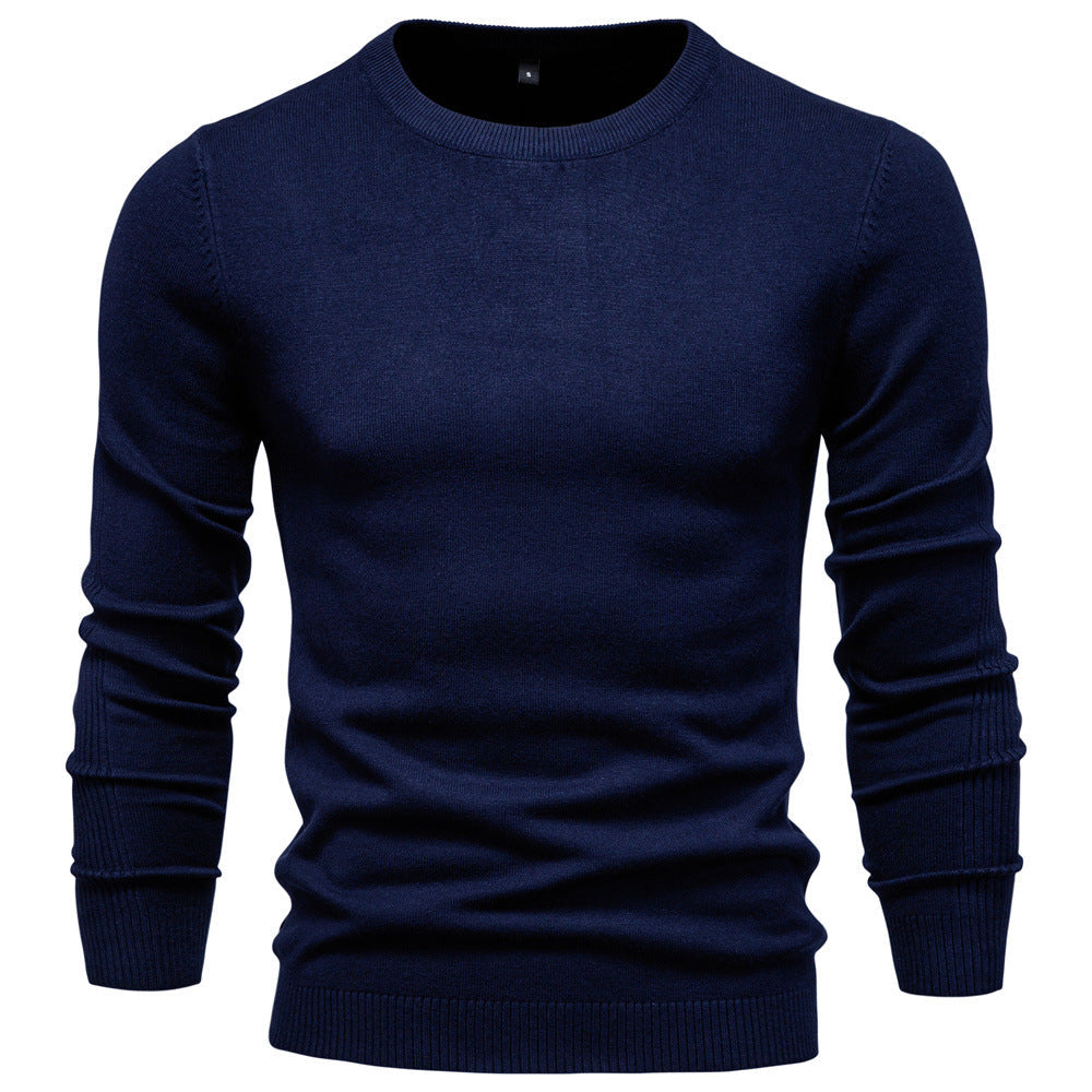 Herren Rundhals Pullover aus hochwertiger Baumwolle – Norvane