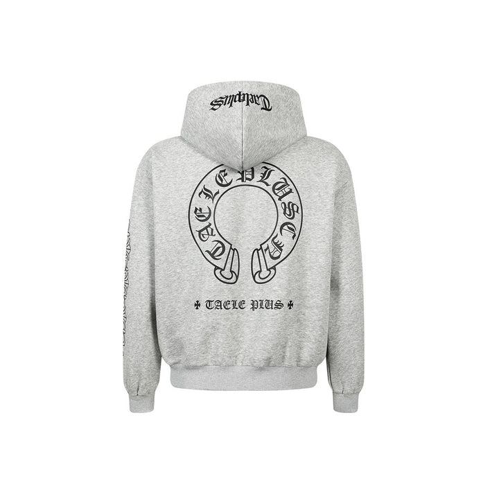 Unisex Kapuzenpullover im Urban‑Gothic‑Print mit geripptem Saum Echoarchiv