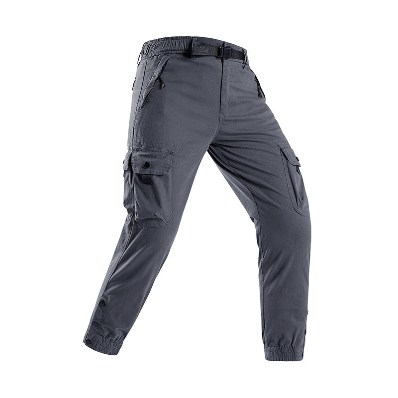 Herren technische Utility-Cargohose mit integriertem Webgürtel, Reißverschlusstaschen und verstellbaren Beinabschlüssen Echo Archiv