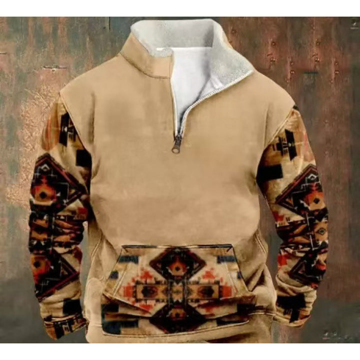 Herren Modischer Hoodie mit Kapuze und maritimem Druck Echoarchiv