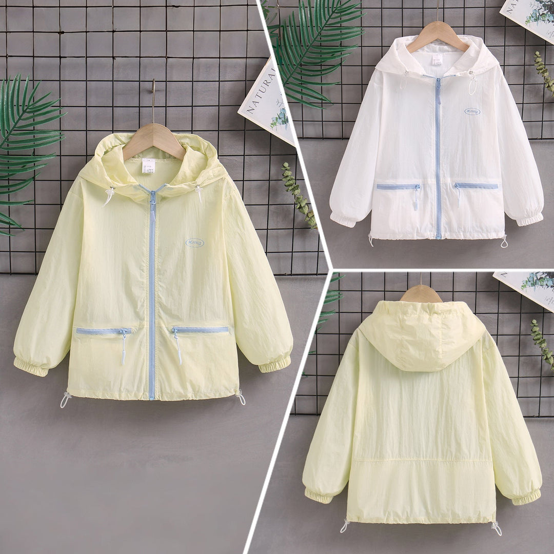 Damen nan ultraleichte Kapuzen-Windjacke mit Reißverschlusstaschen Echo Archiv