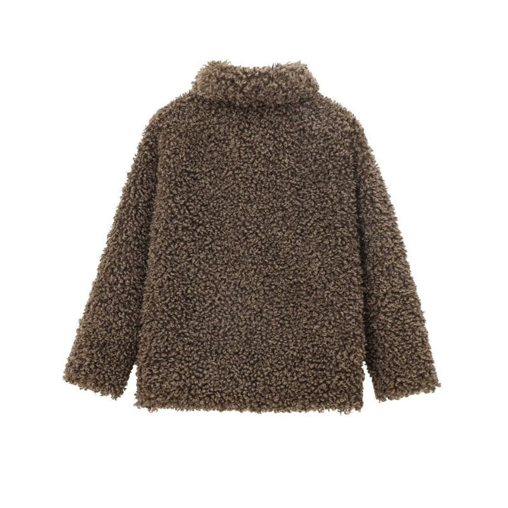Damen Oversize-Kunstfell‑Teddyjacke mit Schalkragen und gefüttertem Innenfutter Echo Archiv
