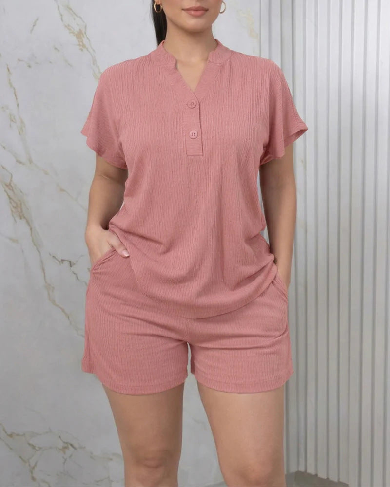 Damen Freizeit-Jumpsuit mit Knopfleiste und seitlichen Taschen Echo Archiv