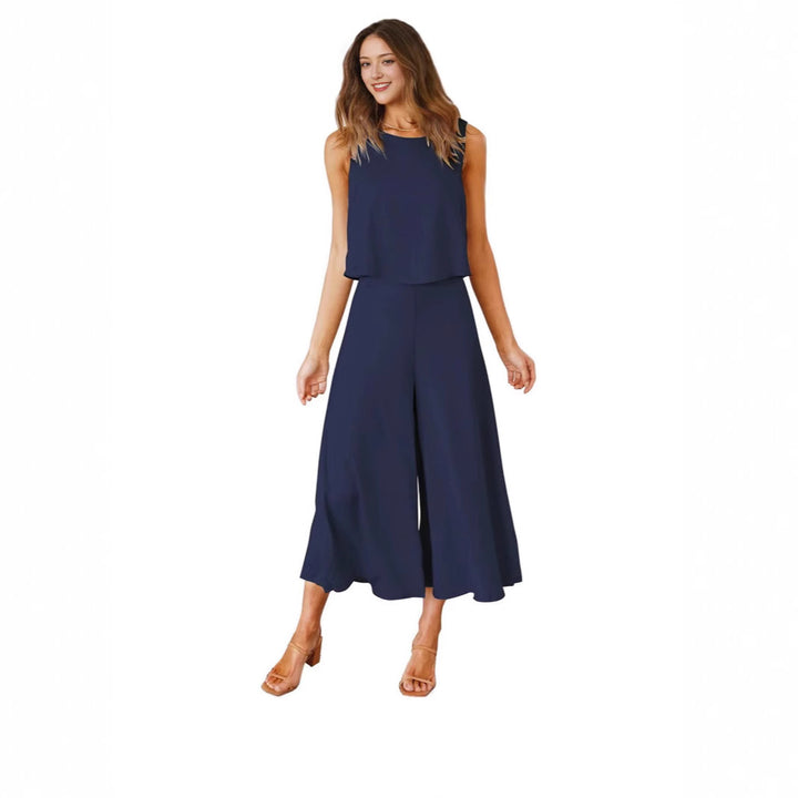 Damen luftiger Jumpsuit mit lässigem Schnitt und praktischen Taschen Echo Archiv