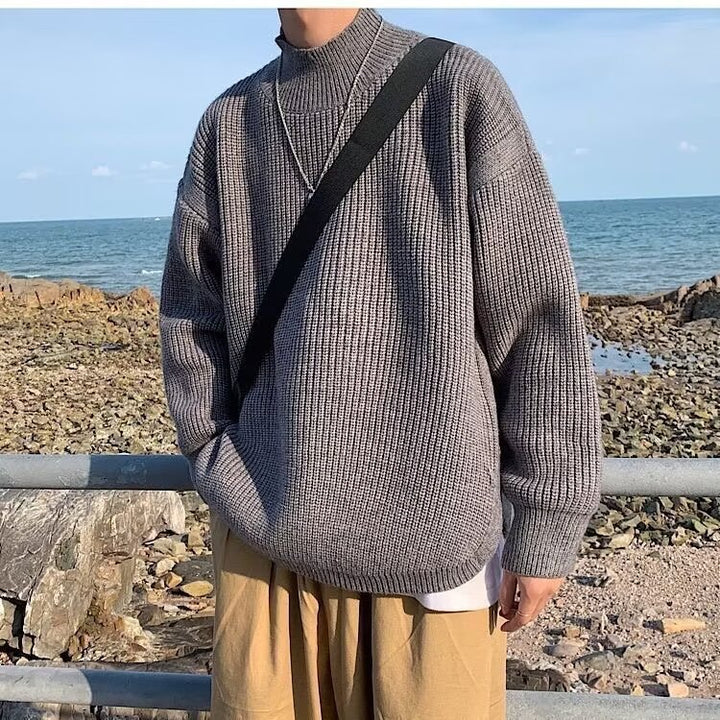 Damen Grobstrickpullover mit hohem Kragen Echo Archiv