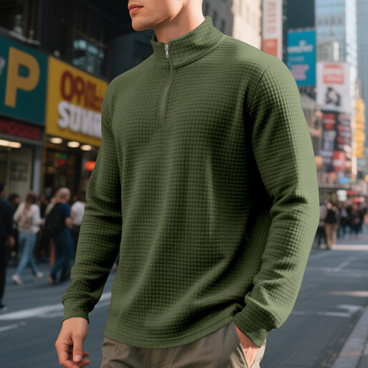 Herren Pullover mit hohem Kragen und modernem Reißverschluss Echoarchiv