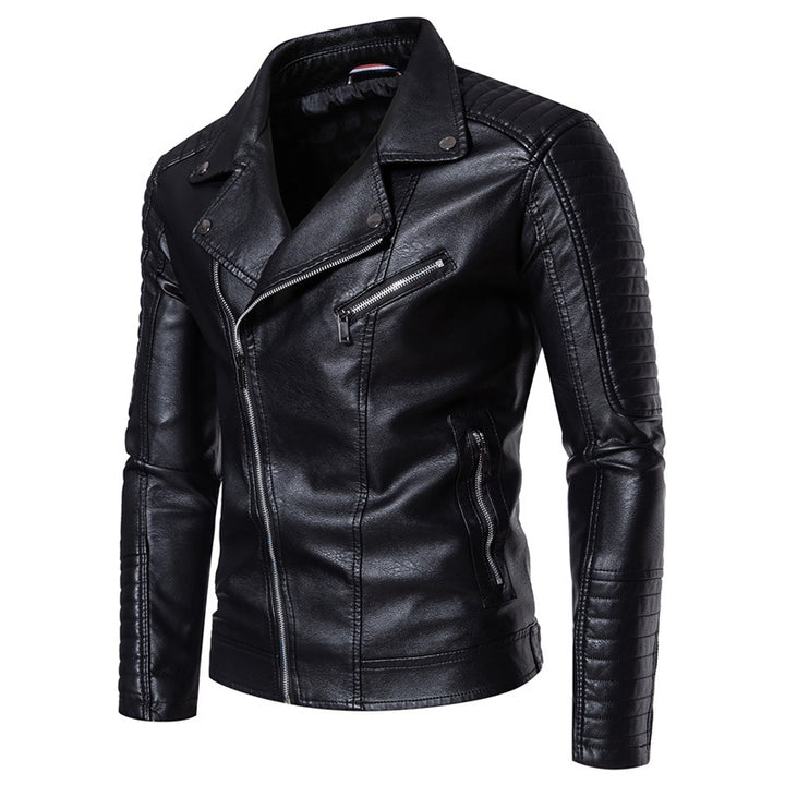 Herren Modische Kunstleder Bikerjacke Echo Archiv