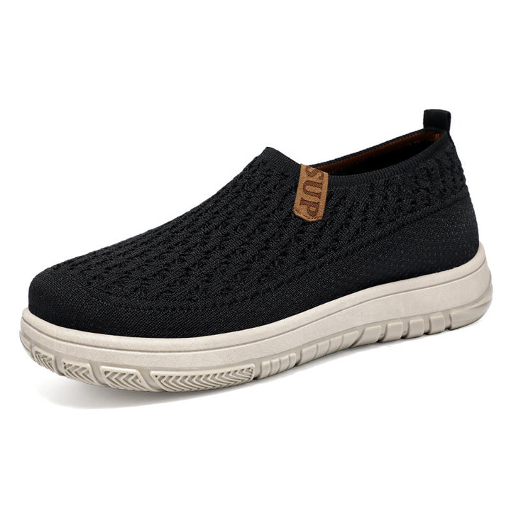 Damen nan gestrickter Slip-On Komfort-Sneaker mit elastischem Einstieg, atmungsaktivem 3D-Strick und gedämpfter EVA-Laufsohle Echo Archiv