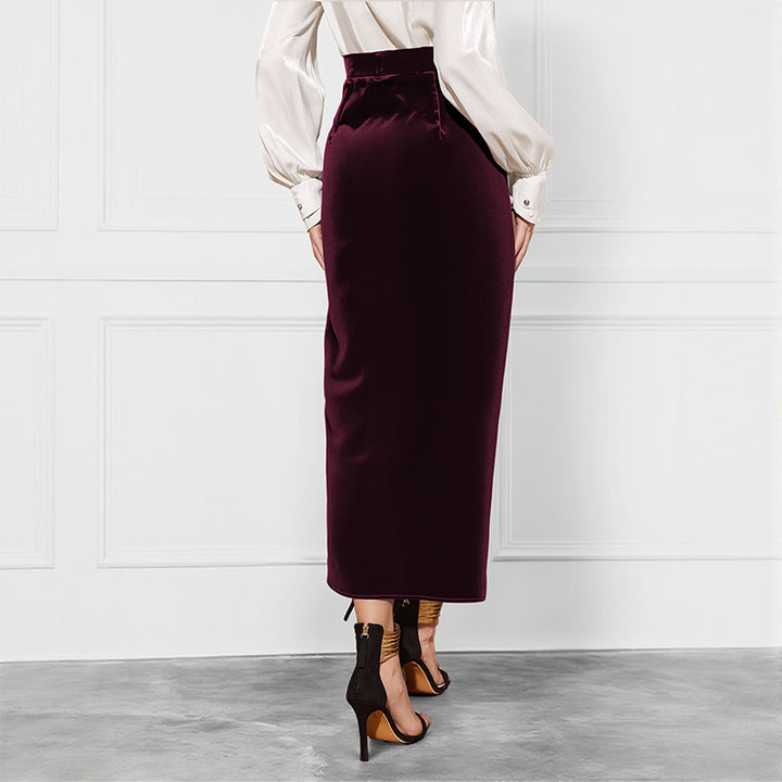 Damen Eleganter Wickelrock mit Taillengürtel Echo Archiv