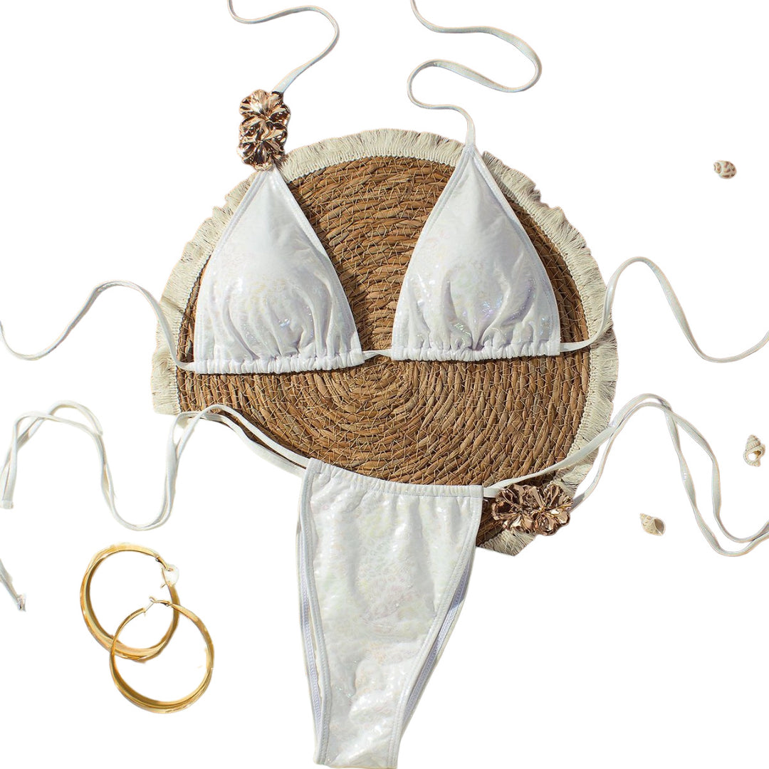 Damen Triangel-Bikini mit glitzernden Verzierungen Echo Archiv