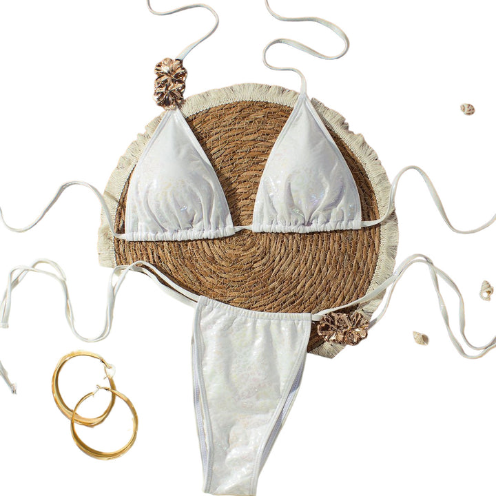 Damen Triangel-Bikini mit glitzernden Verzierungen Echo Archiv