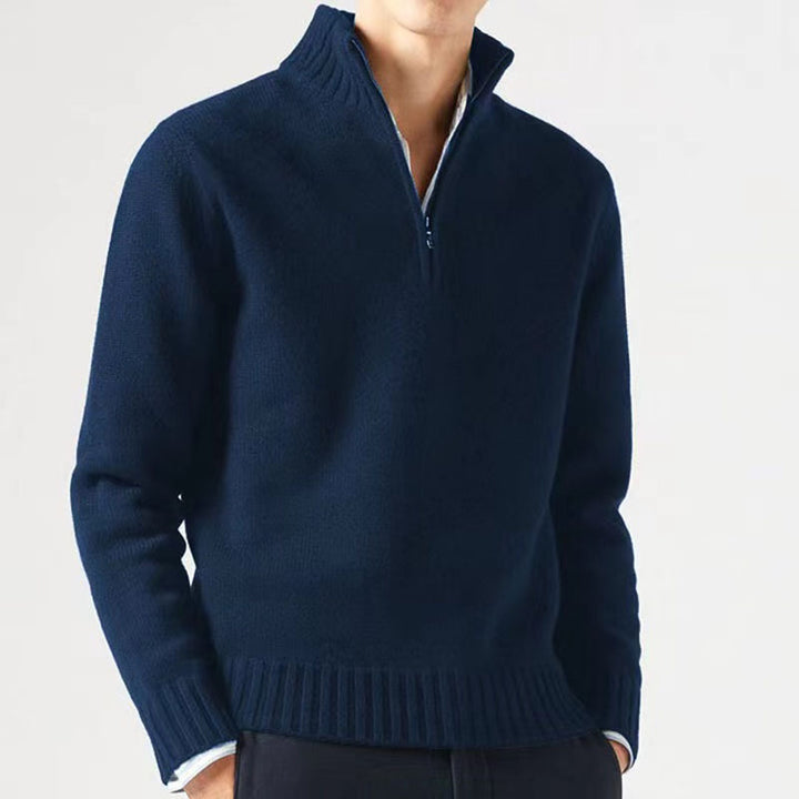Herren Pullover mit hohem Kragen und modernem Reißverschluss Echoarchiv