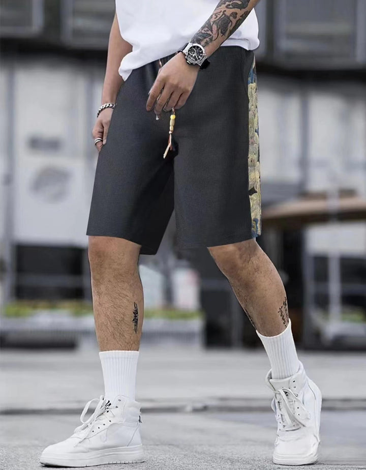 Herren modische Shorts mit seitlichen Taschen und farbigen Akzenten Echoarchiv