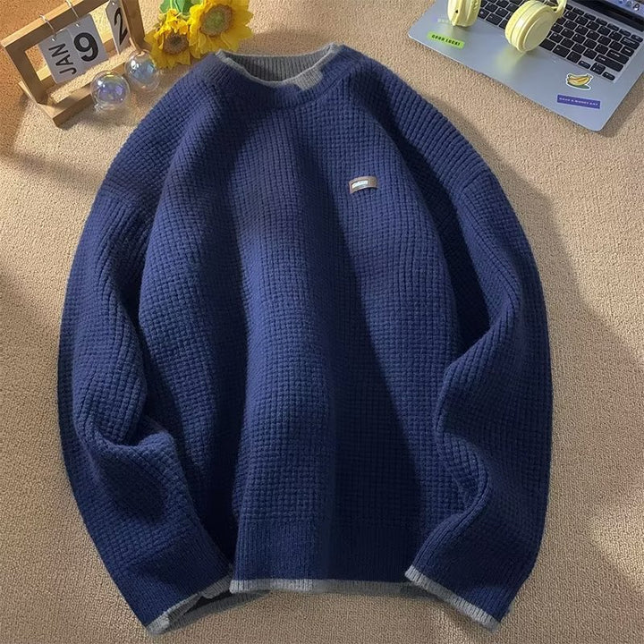 Herren Grobstrickpullover mit hohem Kragen Echoarchiv