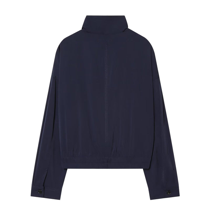 Damen Cropped Bomberjacke mit Stehkragen, durchgehendem Reißverschluss und aufgesetzten Pattentaschen Echo Archiv