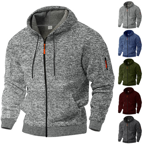 Herren Kapuzensweatjacke mit insbesondere atmungsaktiver Struktur und praktischen Taschen Echoarchiv
