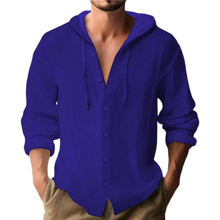 Herren Kapuzenbluse mit strukturiertem Design Echoarchiv