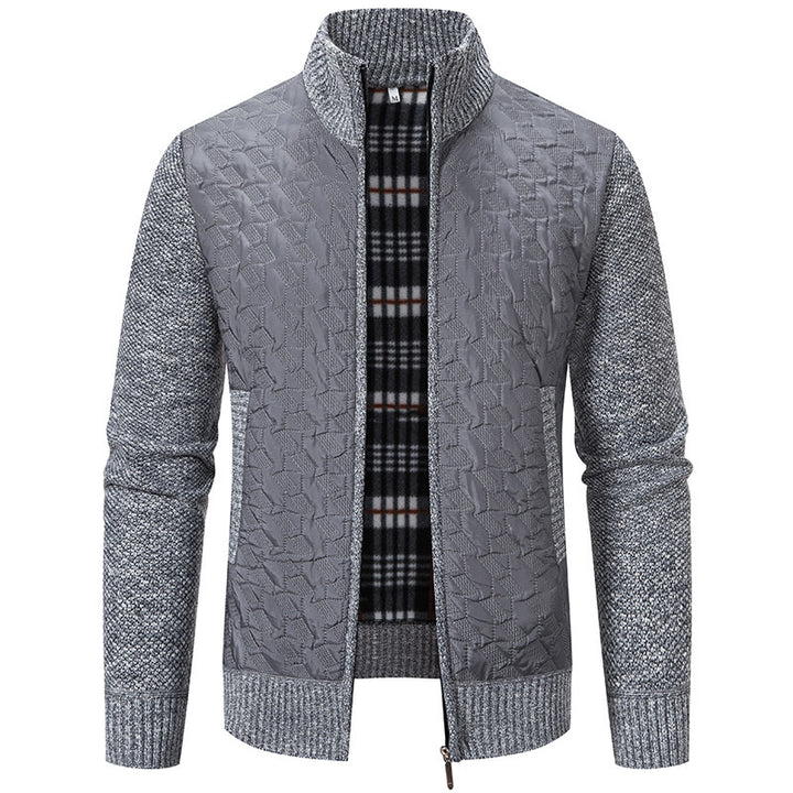 Herren modische Steppjacke mit hohem Kragen und strukturiertem Design Echoarchiv