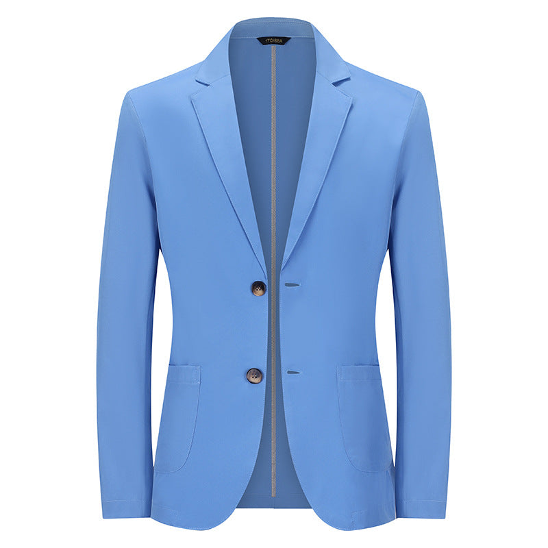 Herren Modernes Slim-Fit Sakko mit schmalem Revers und aufgesetzten Taschen Echoarchiv
