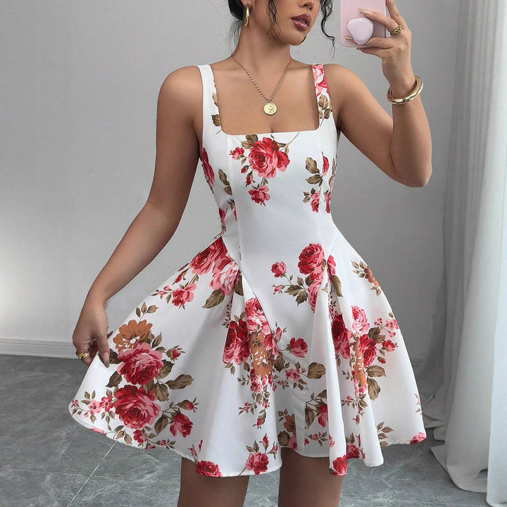 Damen Sommerliches Fit-and-Flare Kleid mit Blumenmuster Echo Archiv
