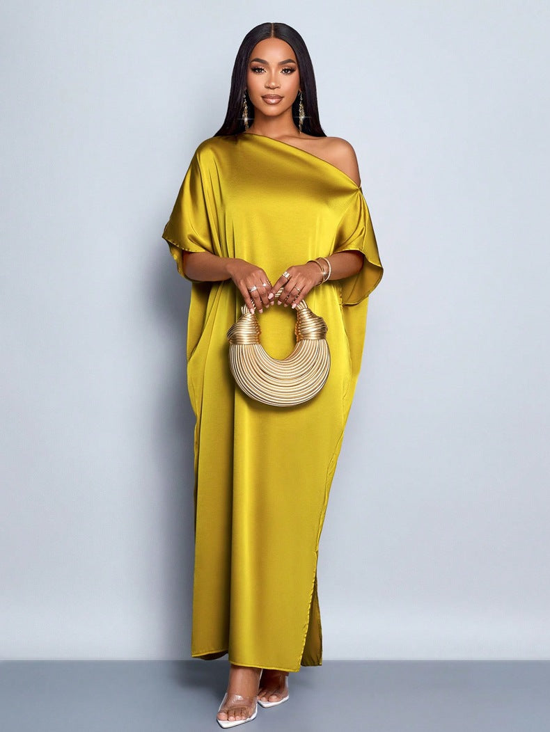 Damen Maxikleid mit asymmetrischem Schnitt und elegantem Fall Echo Archiv