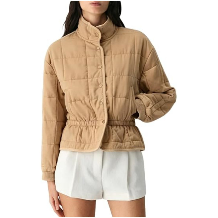 Damen Steppjacke mit Stehkragen und tailliertem Gummizug Echo Archiv